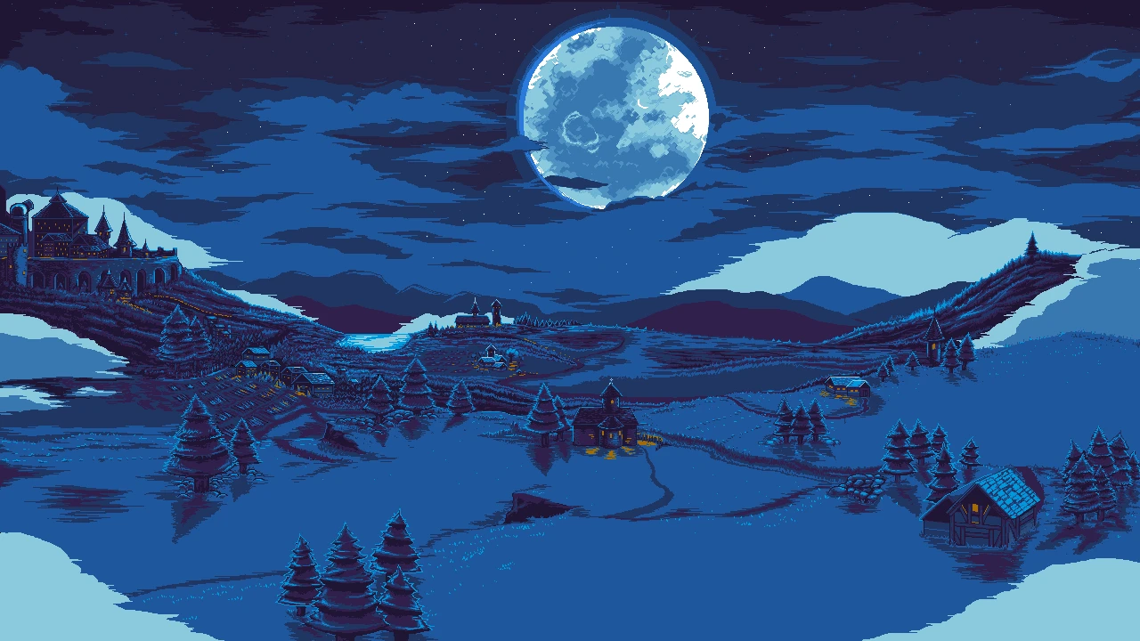 High Definition pixel art background by Thunder Noise Art Studio