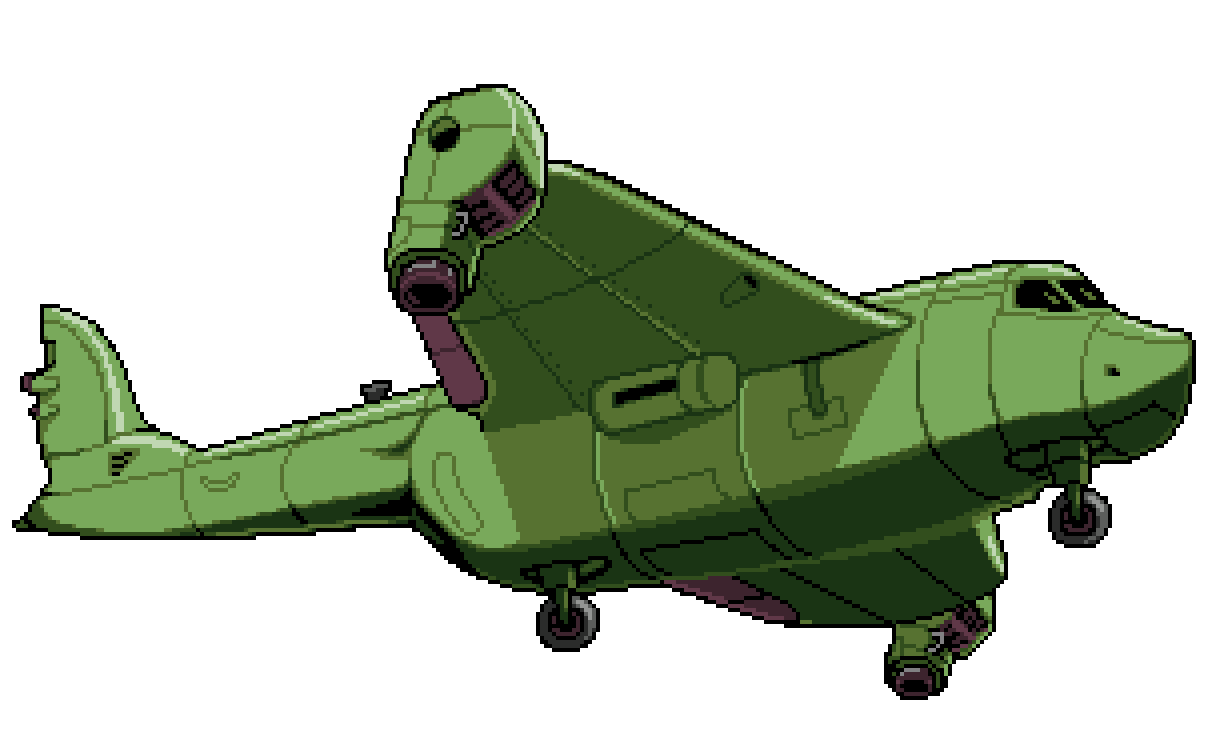 Animated airship pixel art