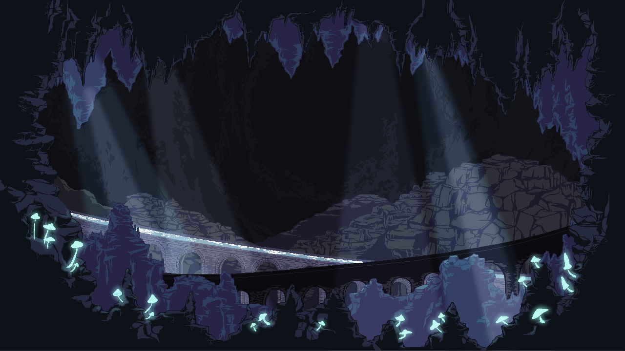 Old cave pixel art environment